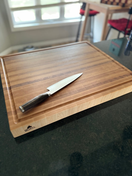 XXL Maple butcher block end grain cutting board